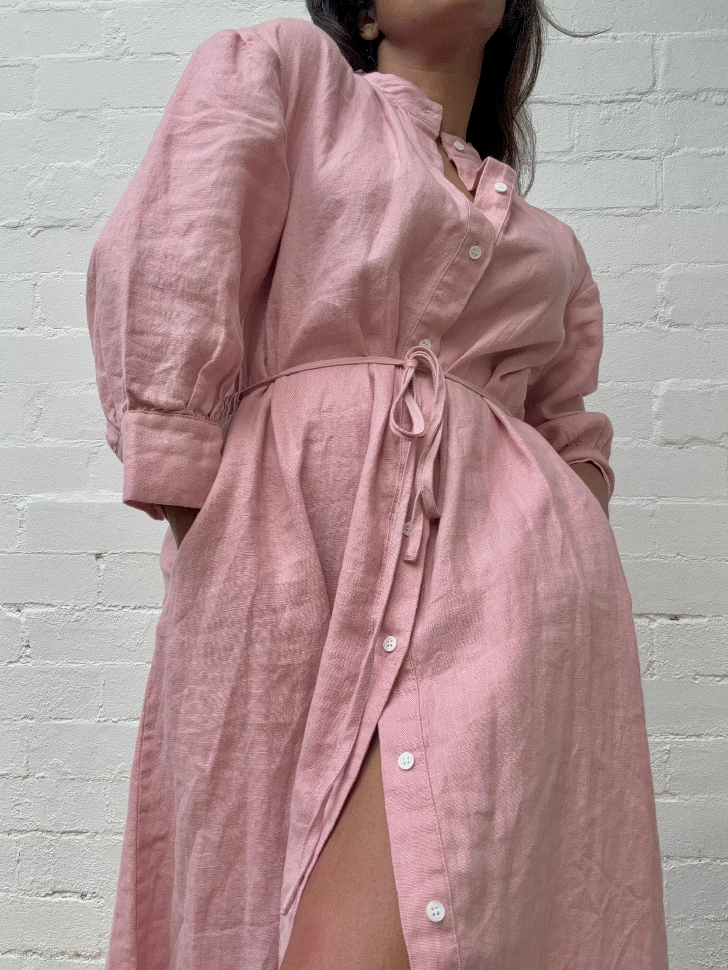 Avenue Linen Shirt Dress