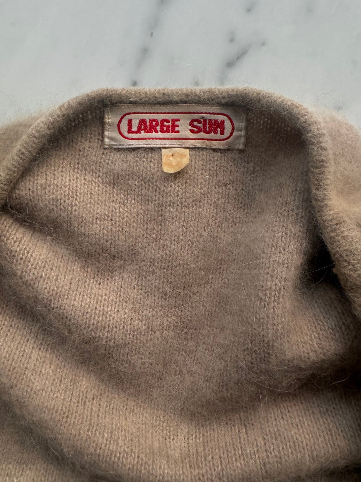 Vintage Angora Cardigan - Taupe