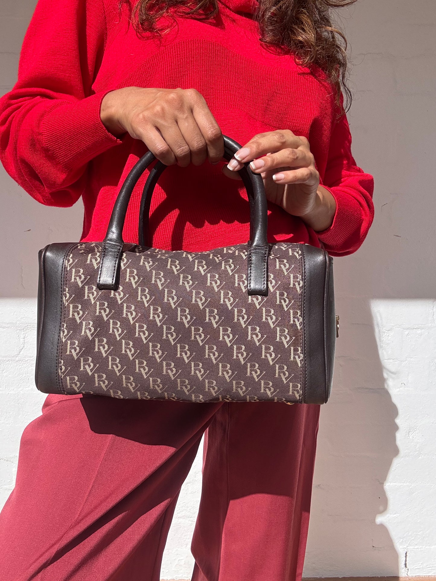 Bottega Veneta Brown Signature Boston Bag