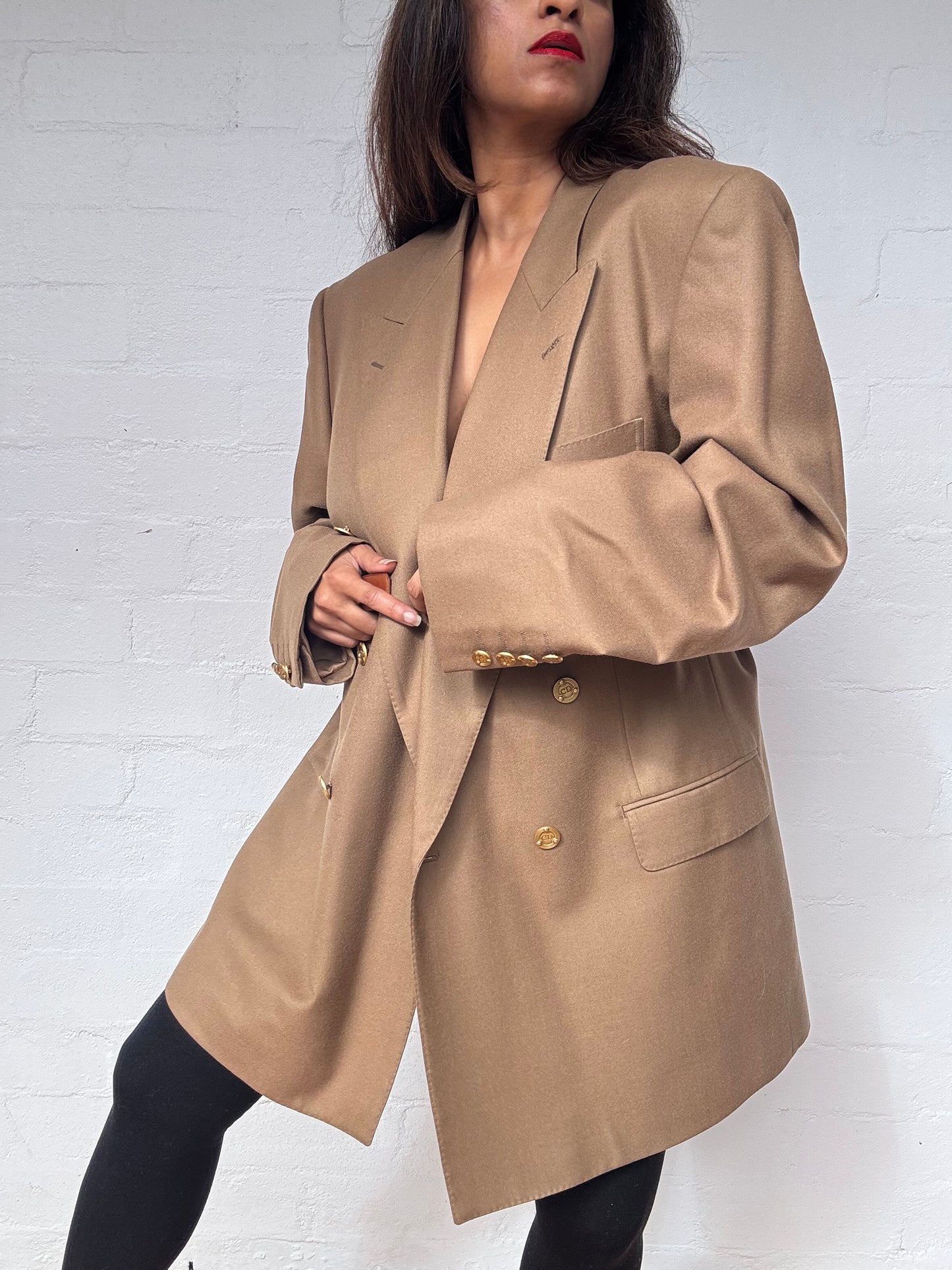 Vintage Dior Wool Blazer - Khaki