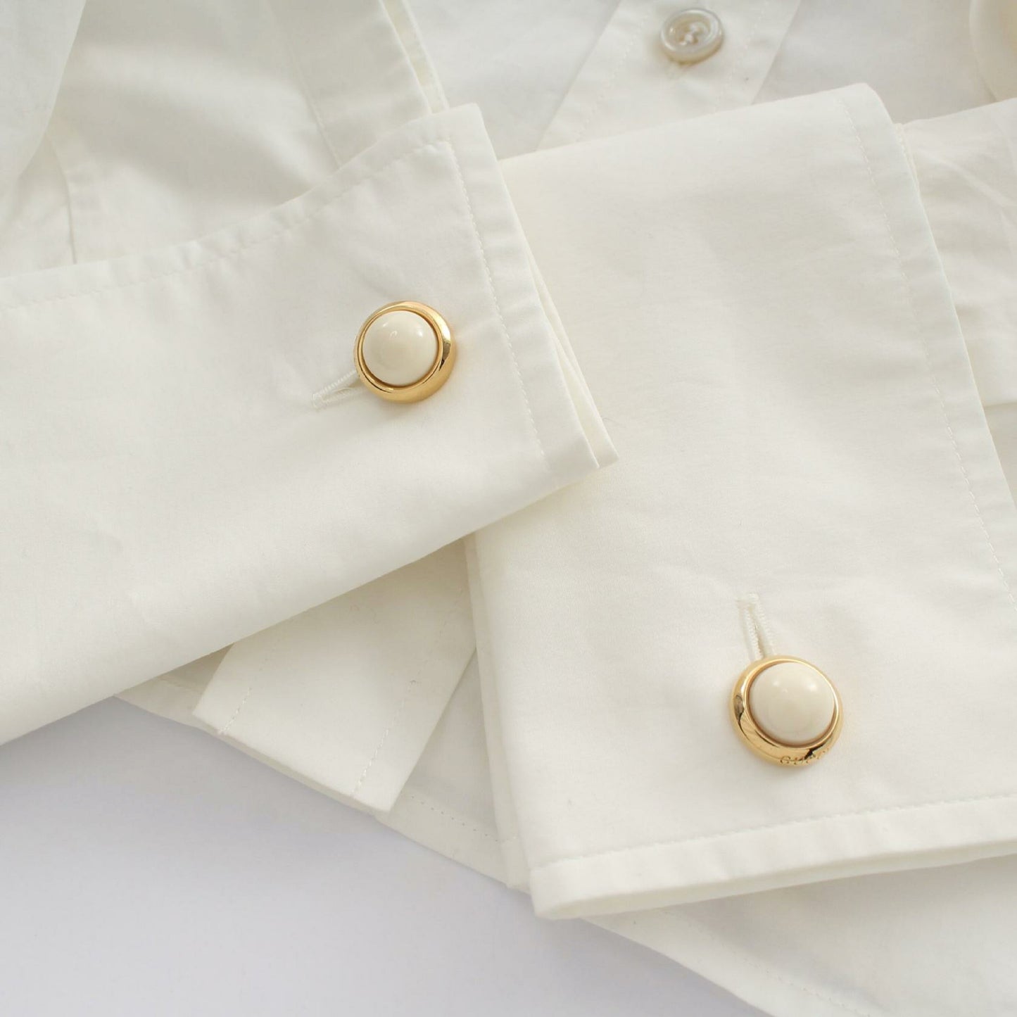 GUCCI White Cropped Shirt