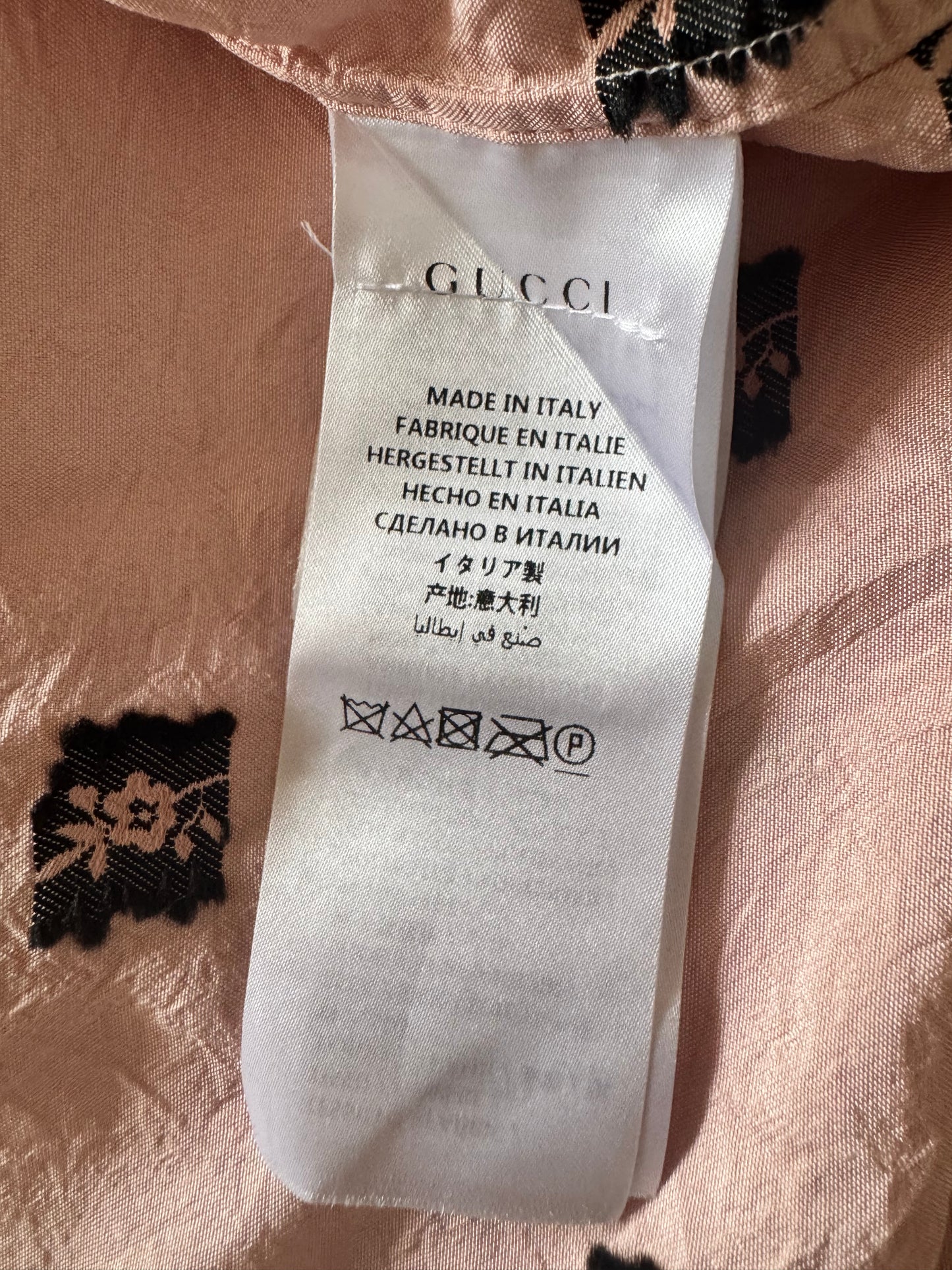 GUCCI Silk Bee & Flower Shirt
