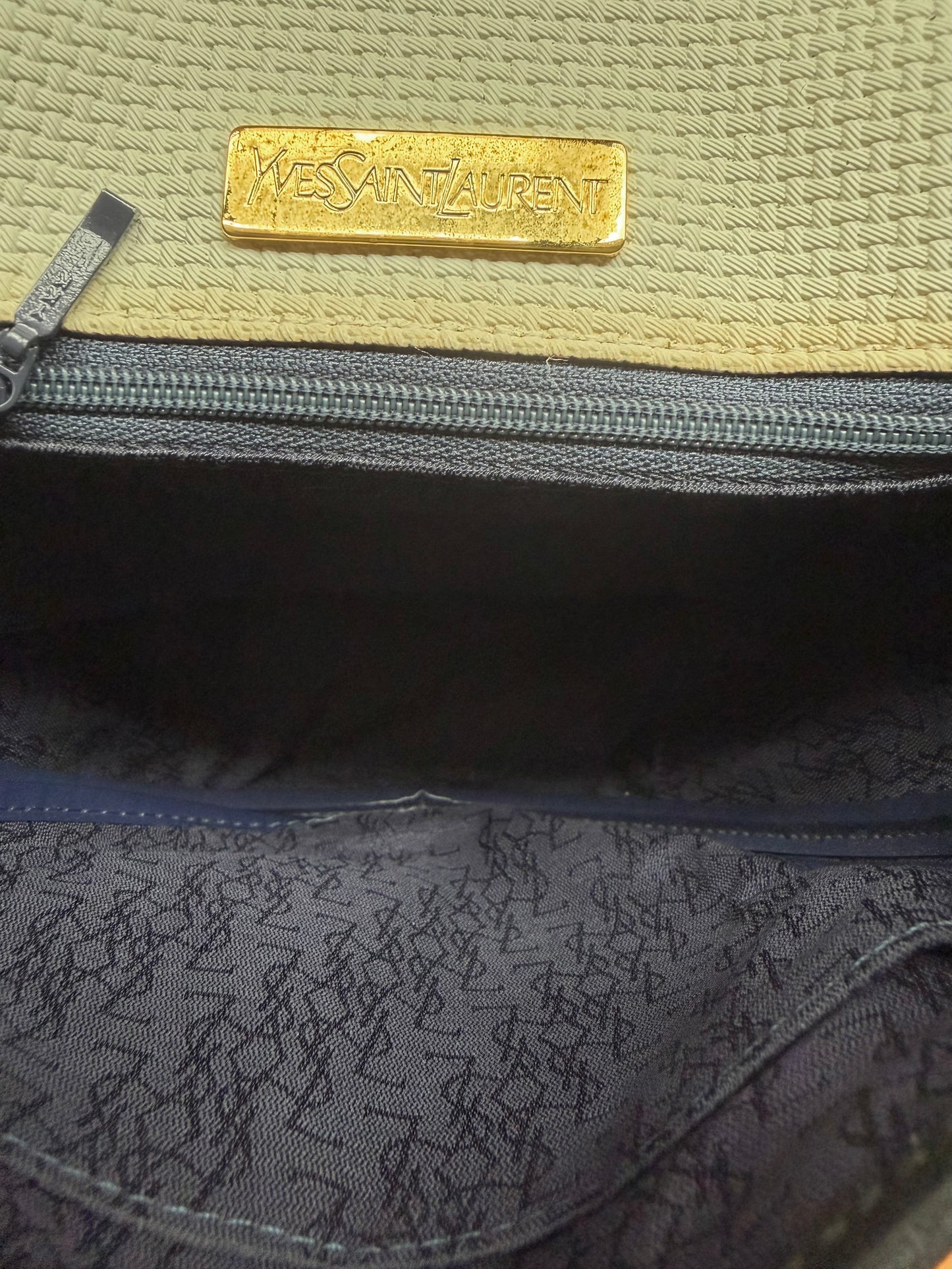 Vintage SAINT LAURENT Canvas Crossbody Bag