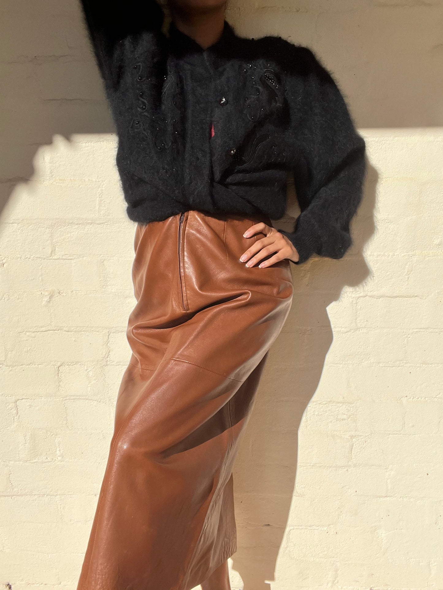 Vintage Leather Skirt