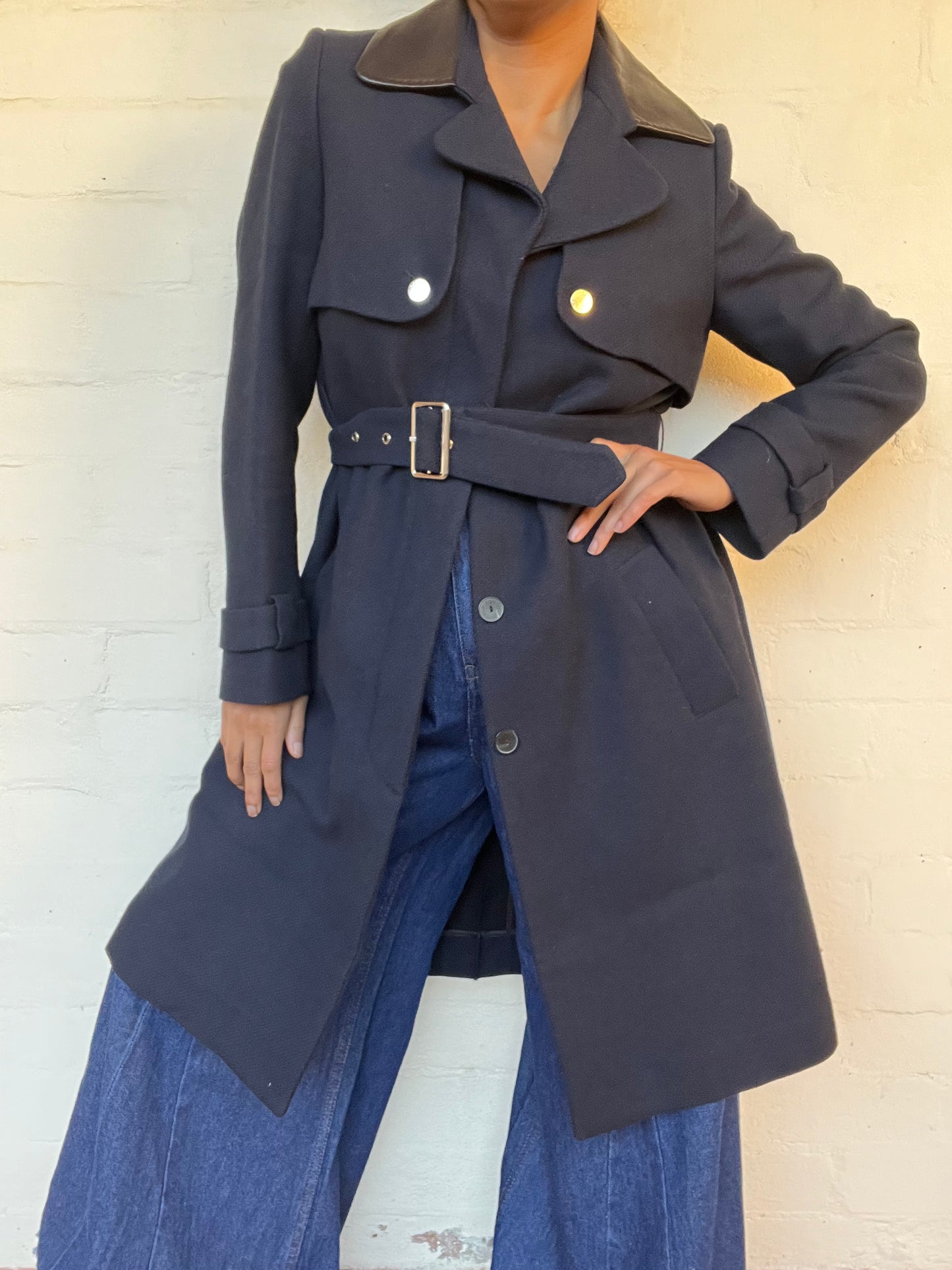 Sandro Paris Navy/Black Coat