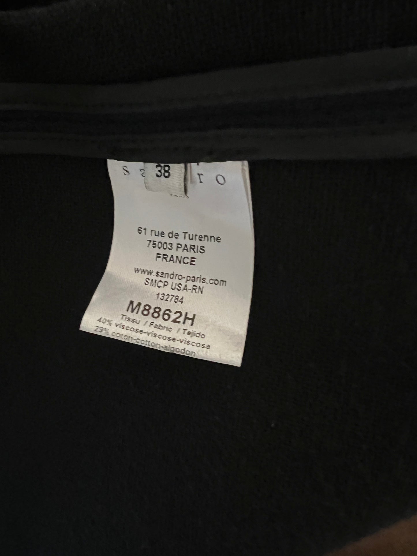 Sandro Paris Navy/Black Coat