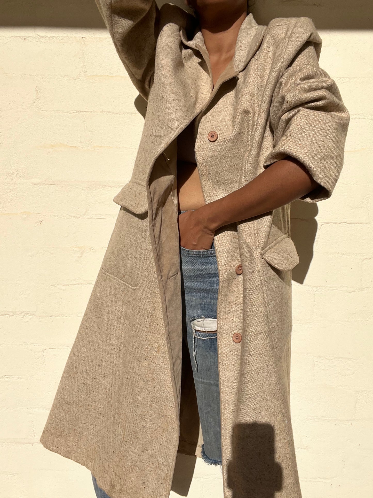 Vintage Wool Trench Coat