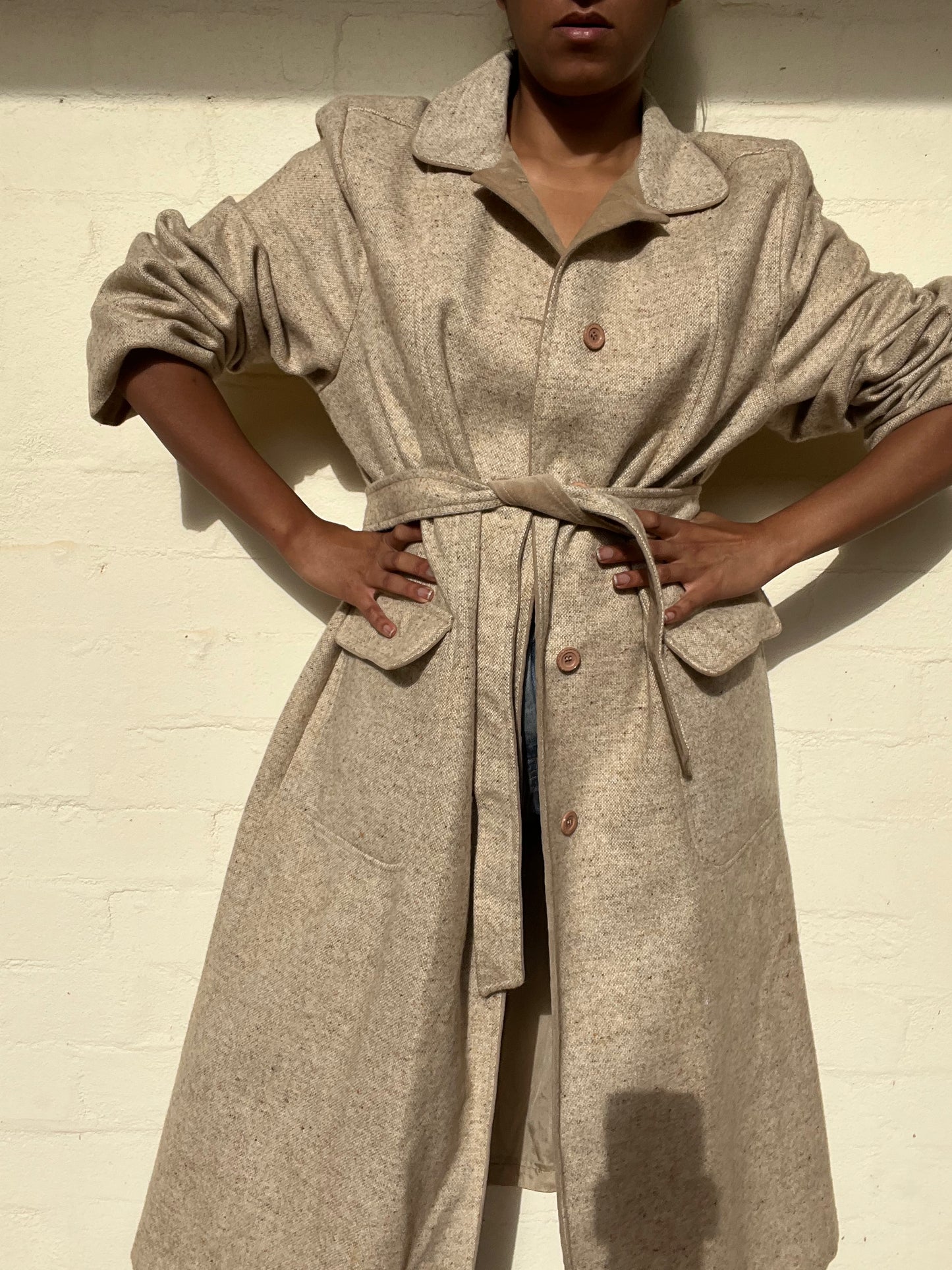 Vintage Wool Trench Coat