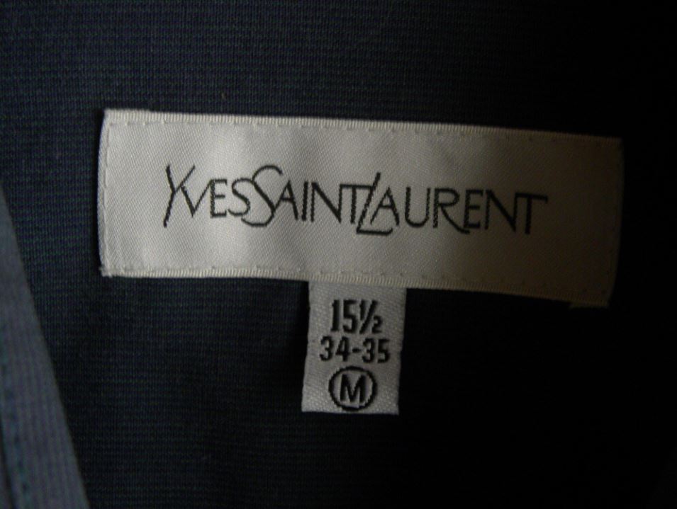 YSL Ink Blue Cotton Shirt