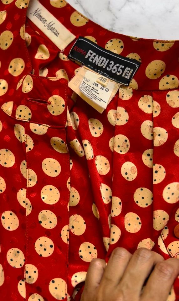 Authentic Vintage Fendi Silk Dress