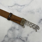 GUCCI GG Supreme Logo Buckle Leather Belt
