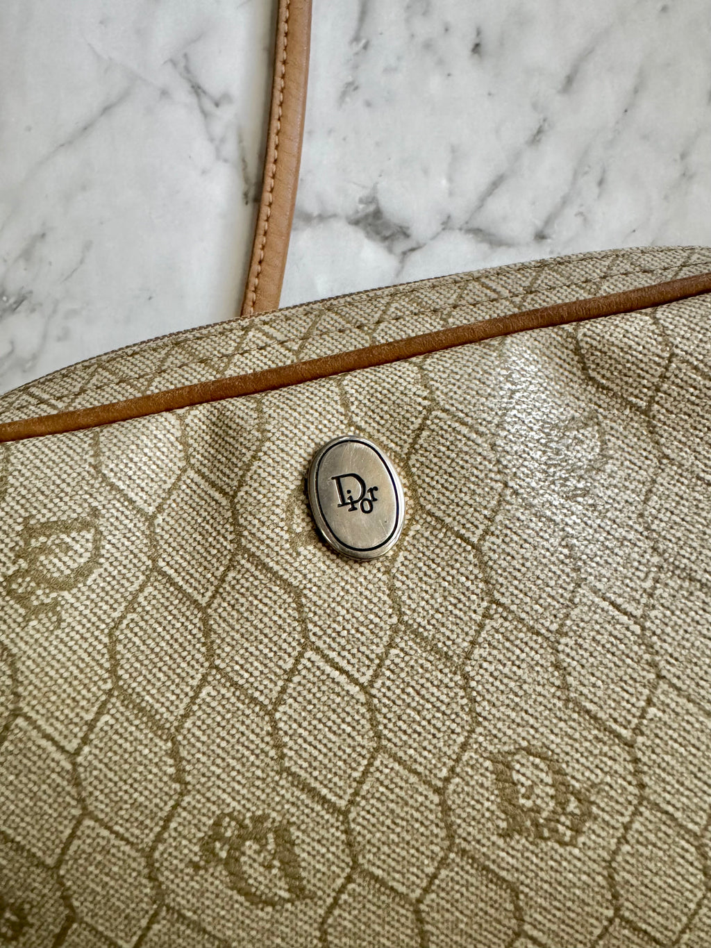 Authentic Vintage Christian Dior Monogram Honeycomb Crossbody