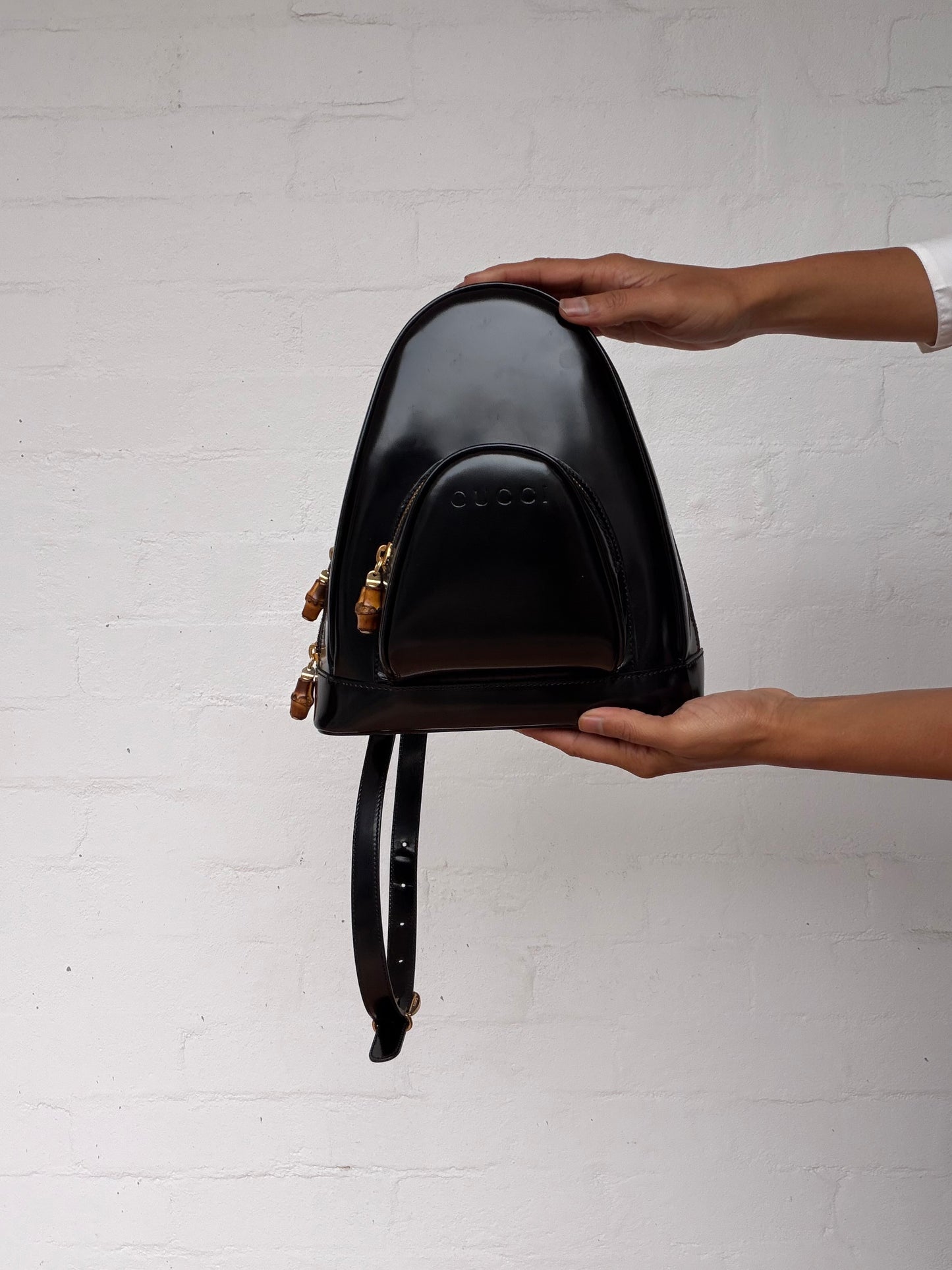 Vintage Gucci Patent Leather Backpack