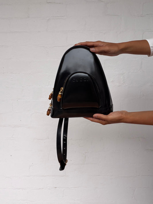 Vintage Gucci Patent Leather Backpack