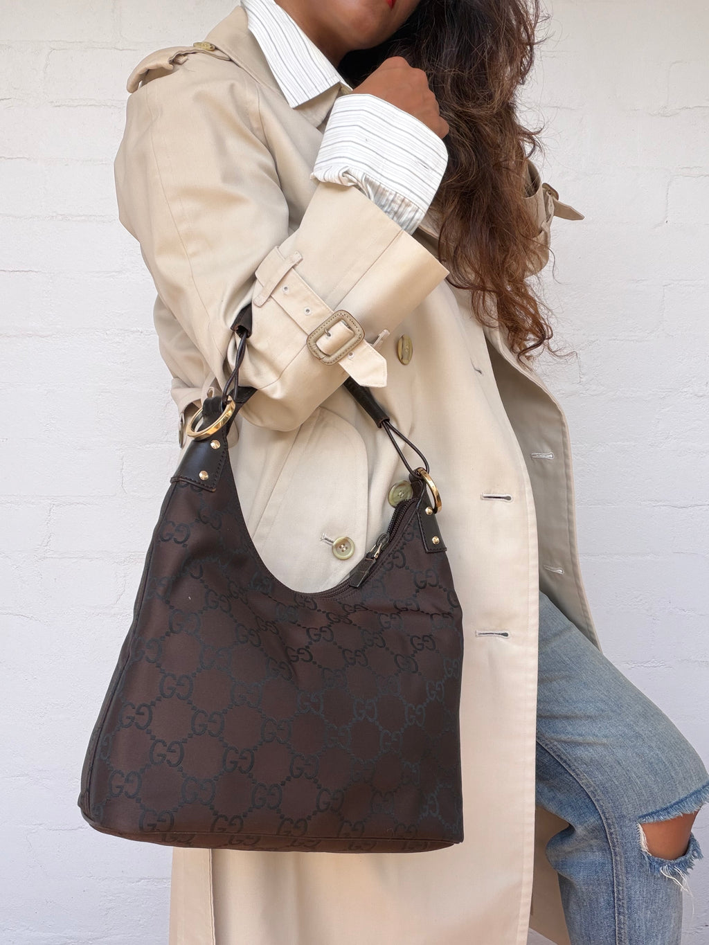 Vintage Gucci Nylon Bag - Dark Brown