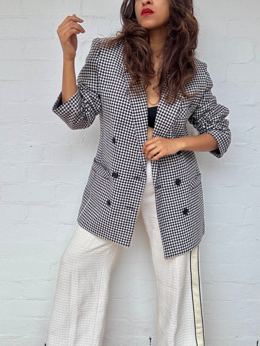 Vintage Houndstooth Blazer