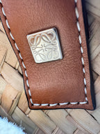 Loewe Leather Trim Basket Bag