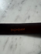 Rare Vintage YSL Brown Leather Belt – Iconic French Elegance