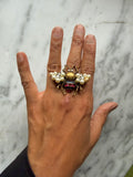 Gucci Bee Ring with Pearls & Crystals