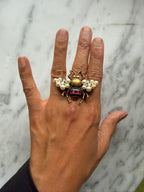 Gucci Bee Ring with Pearls & Crystals