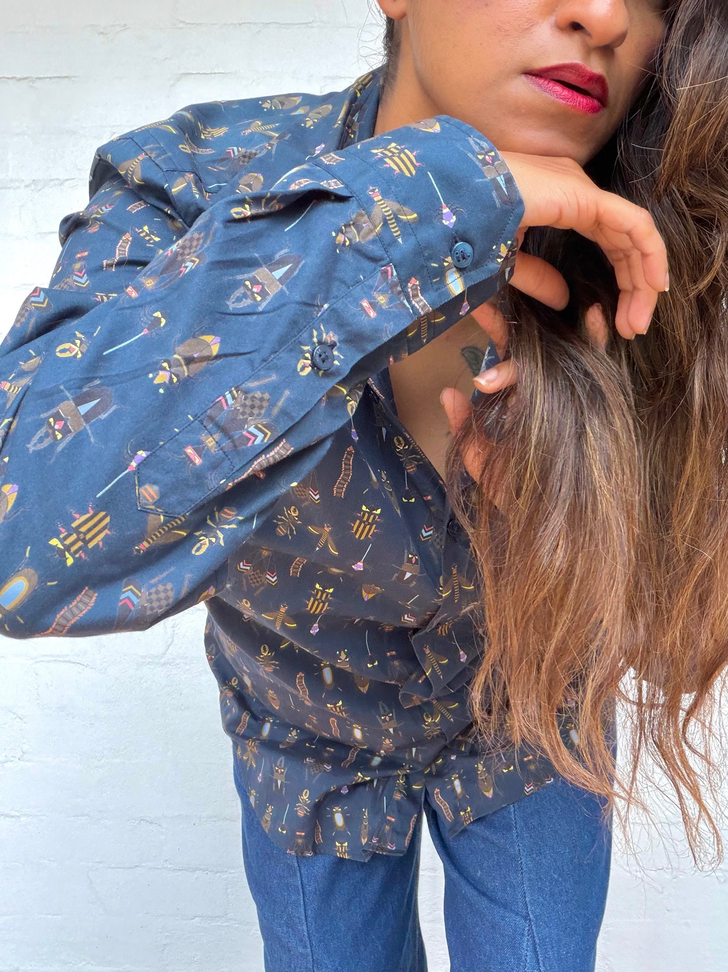 Rare Fendi Cotton Shirt - Bug Print