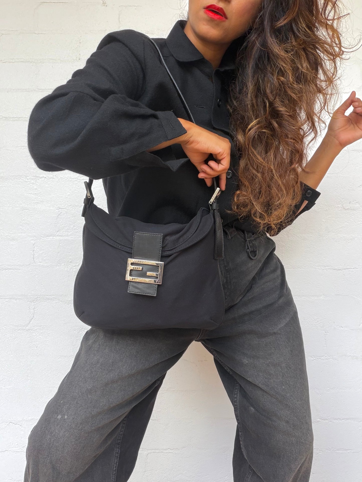 Authentic Vintage Fendi Mamma Bucket Jersey Bag