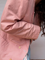 Authentic Dior Pinstripe Cotton Blazer - Coral