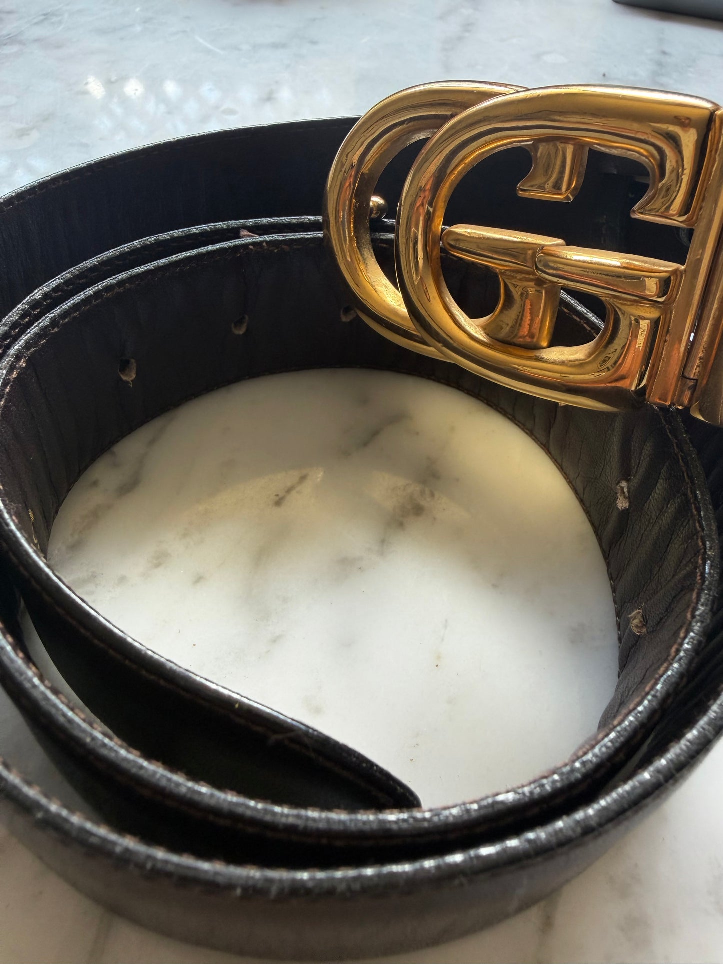 Vintage Gucci Belt - Dark Brown