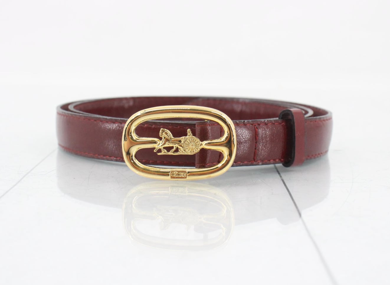 Vintage CELINE Carriage Belt - Bordeaux
