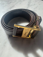 Rare Vintage YSL Brown Leather Belt – Iconic French Elegance
