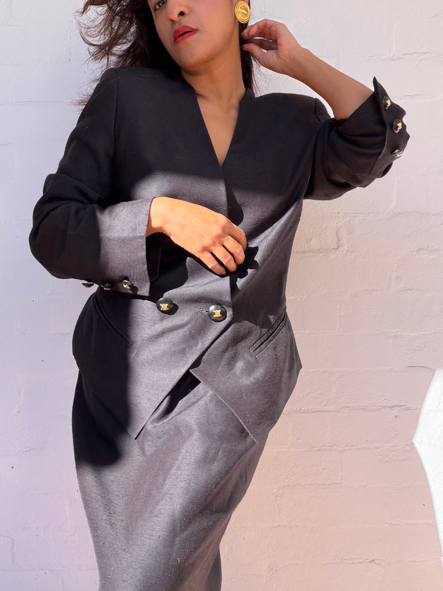 Vintage Céline Tailored Skirt Suit