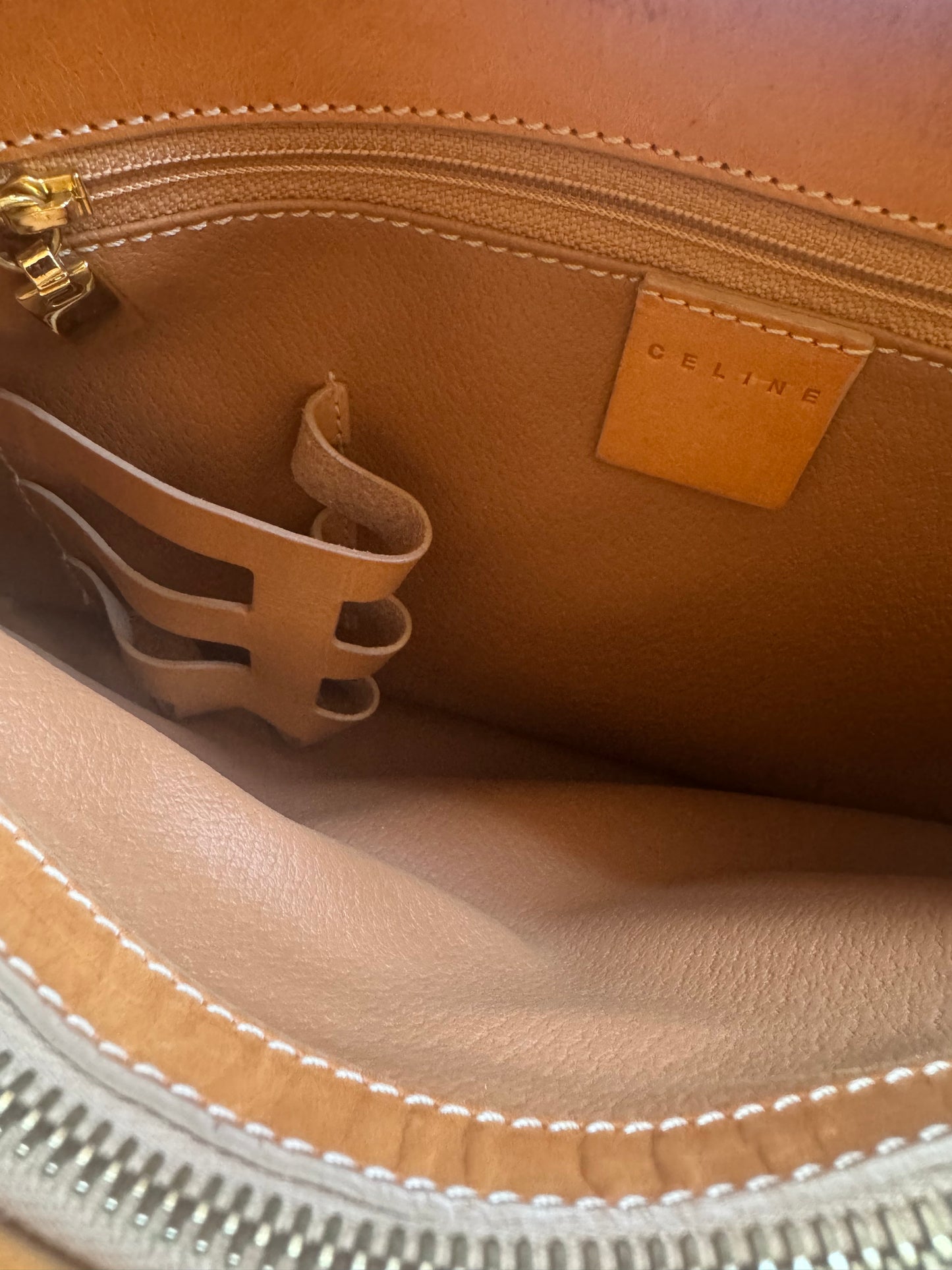 CELINE Macadam Mini Handbag -  Beige