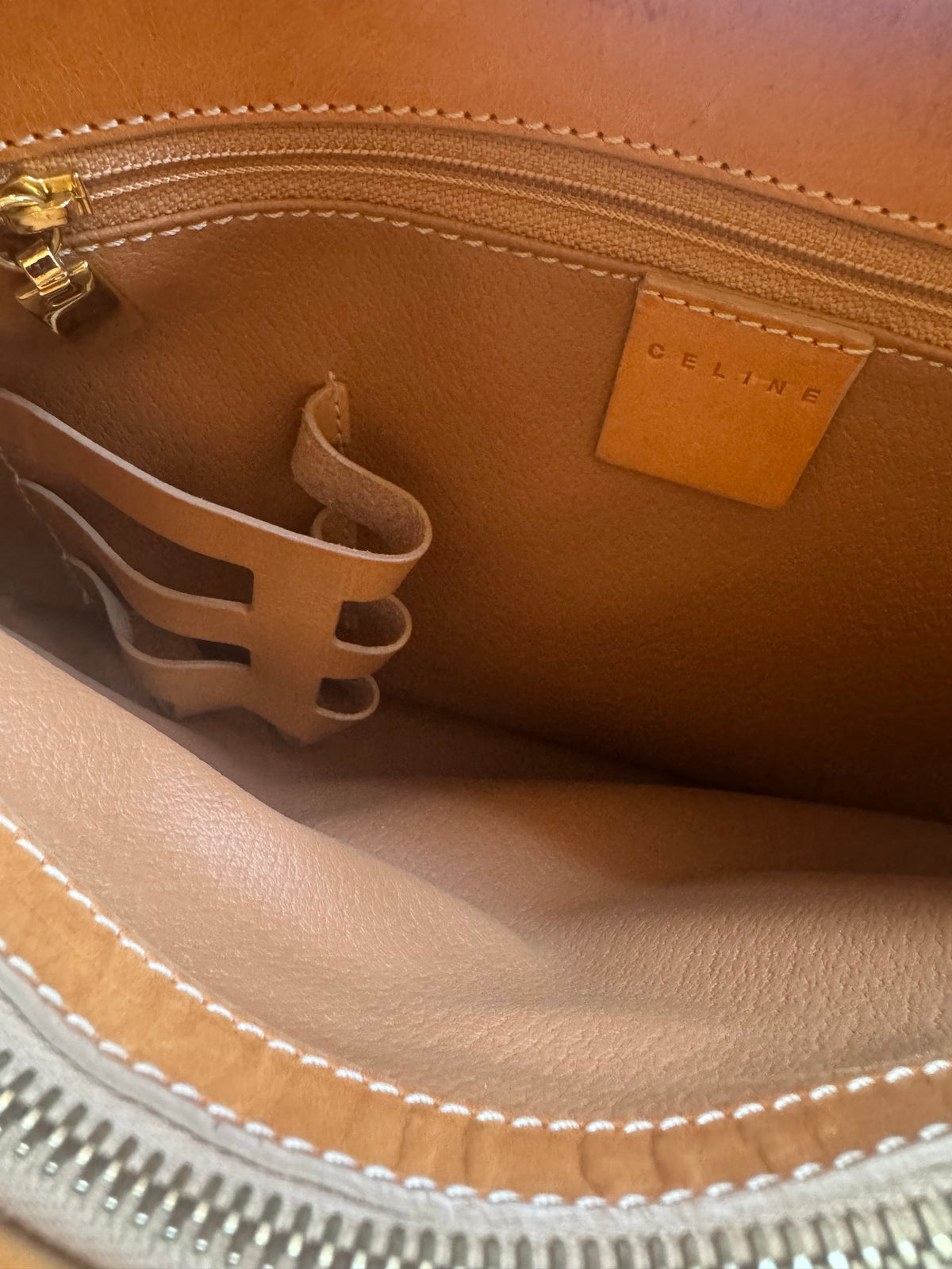 CELINE Macadam Mini Handbag -  Beige