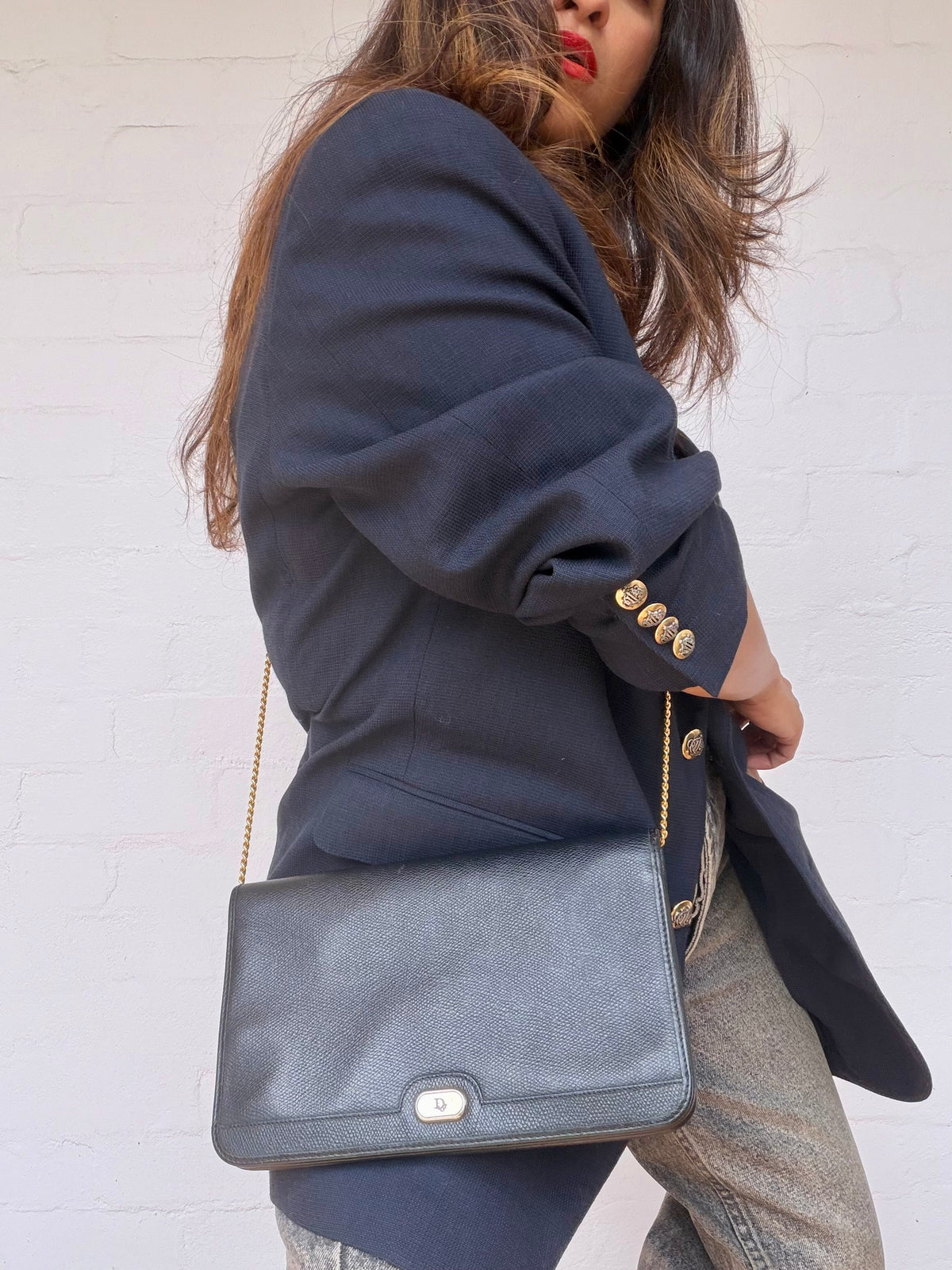 Vintage Christian Dior Leather Bag