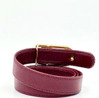 Vintage Christian Dior Bordeaux Leather Belt
