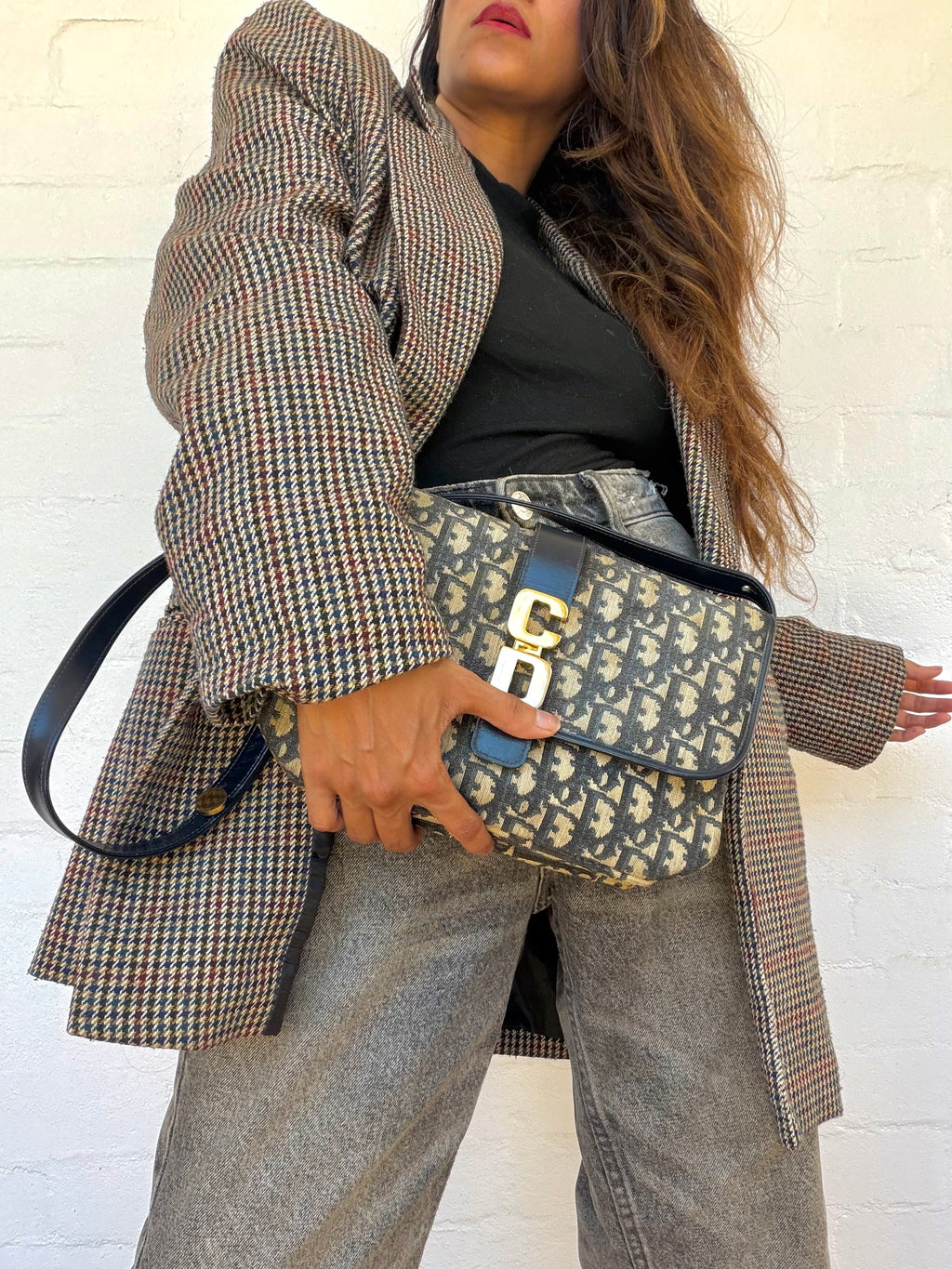 Rare Vintage Christian Dior Trotter Shoulder Bag