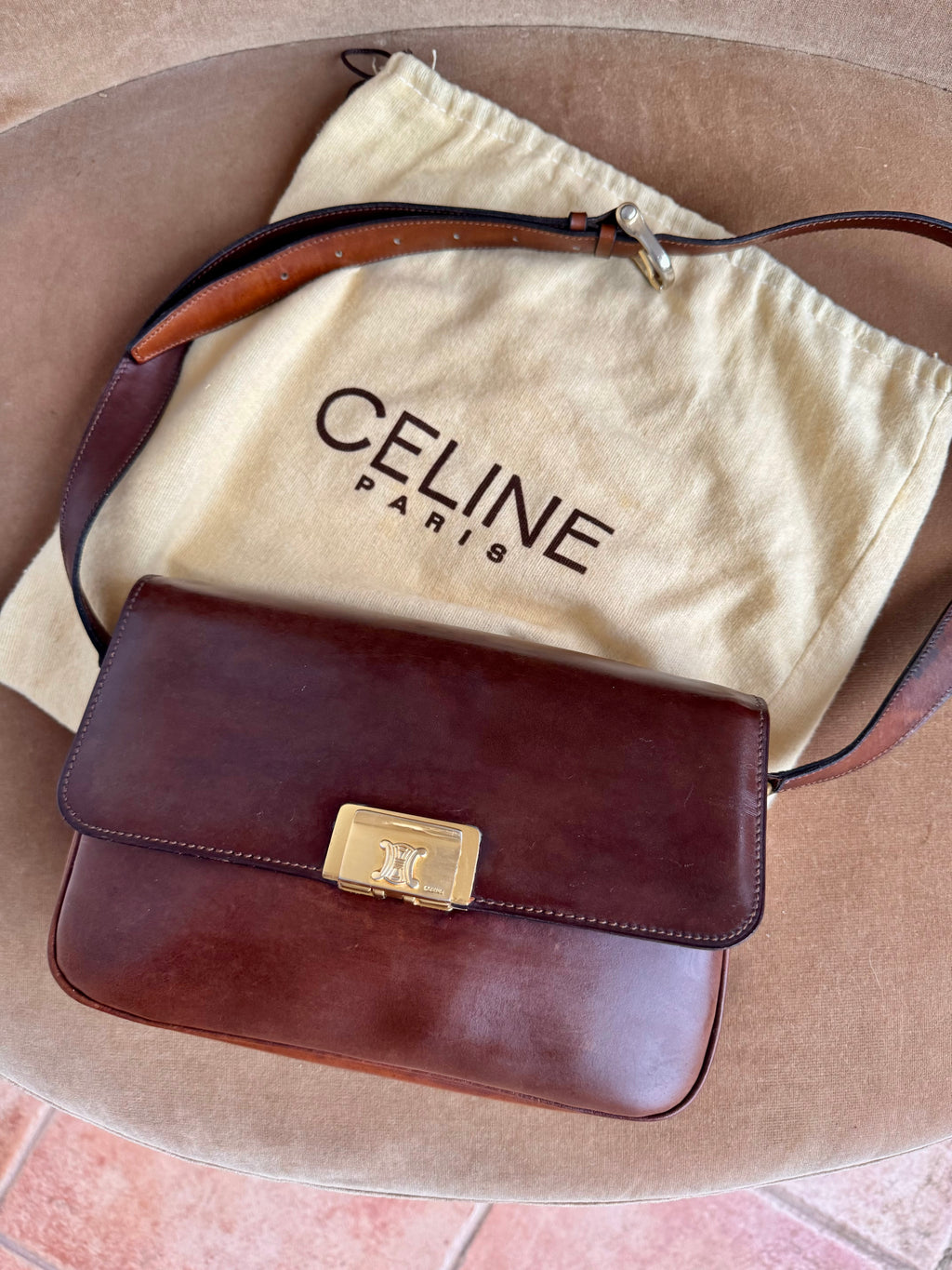 Rare Authentic Vintage Celine Triomphe Bag