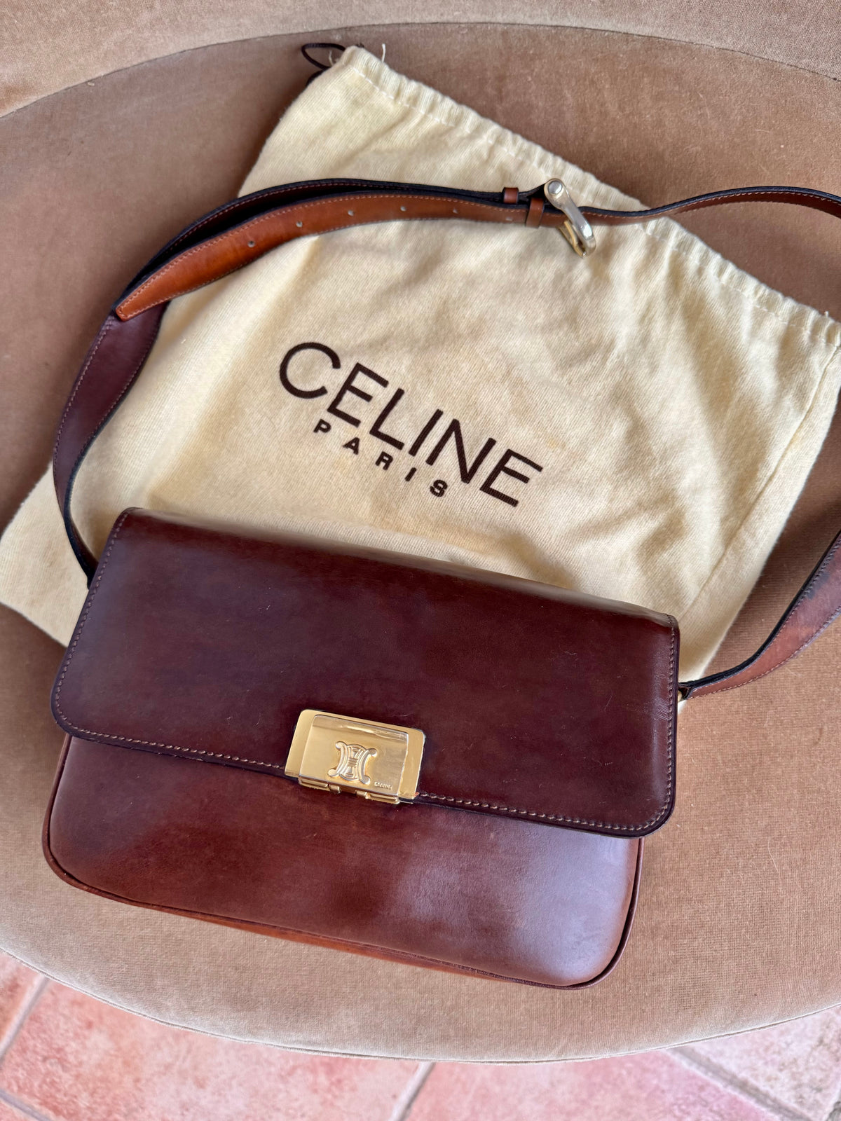Rare Authentic Vintage Celine Triomphe Bag