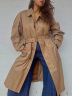 YSL Beige Trench Coat with Removable Lining