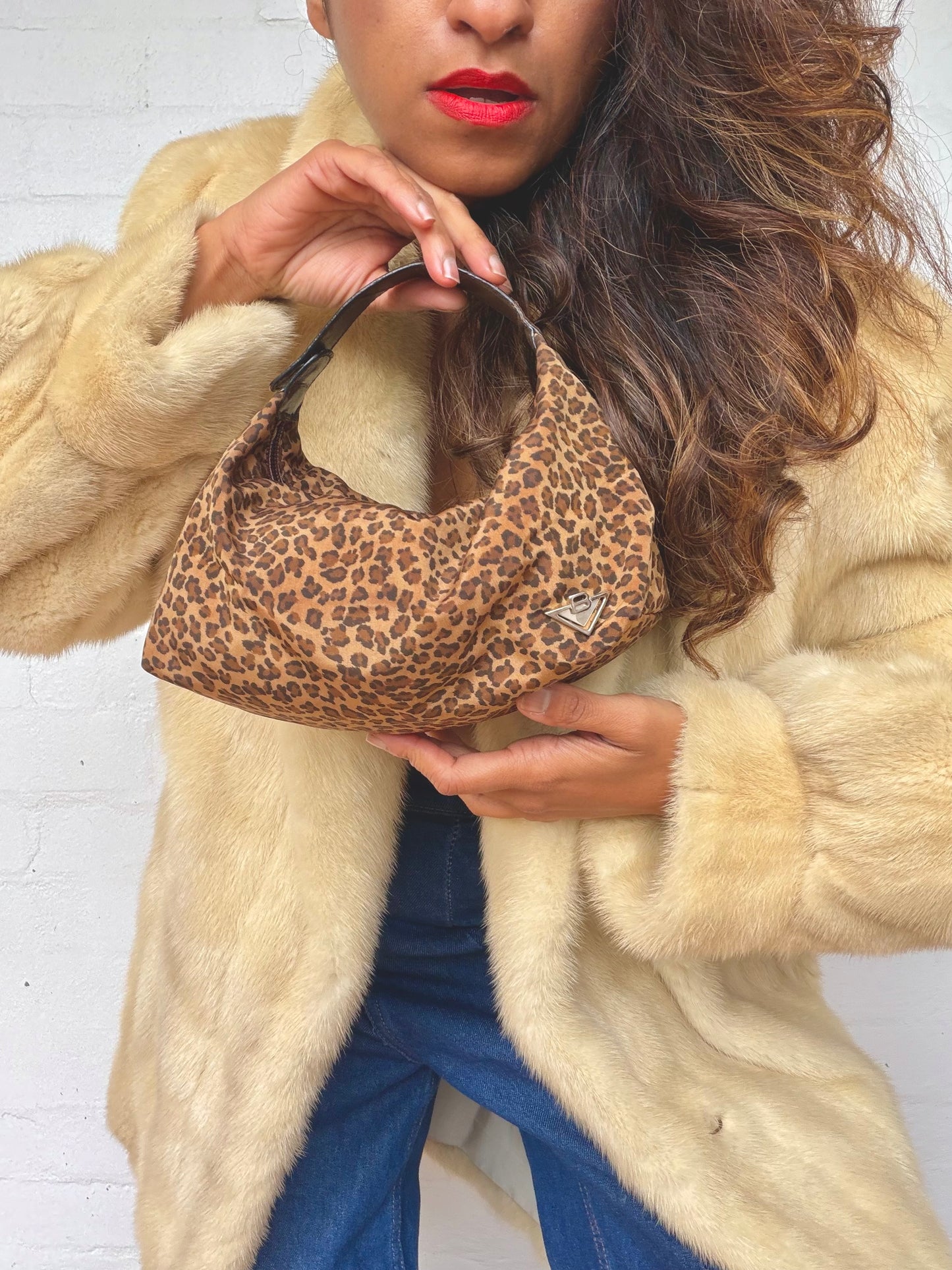 Bottega Veneta Leopard Leather Vanity Pouch