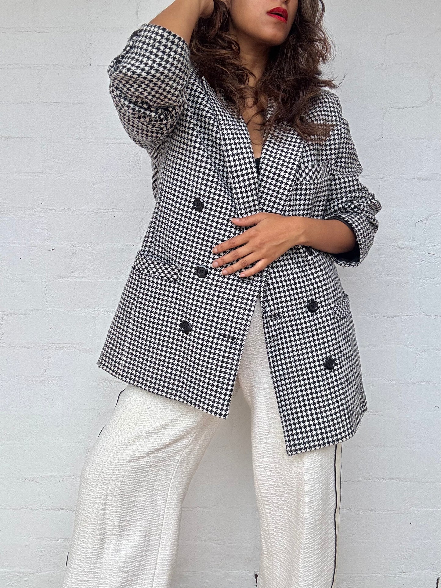 Vintage Houndstooth Blazer
