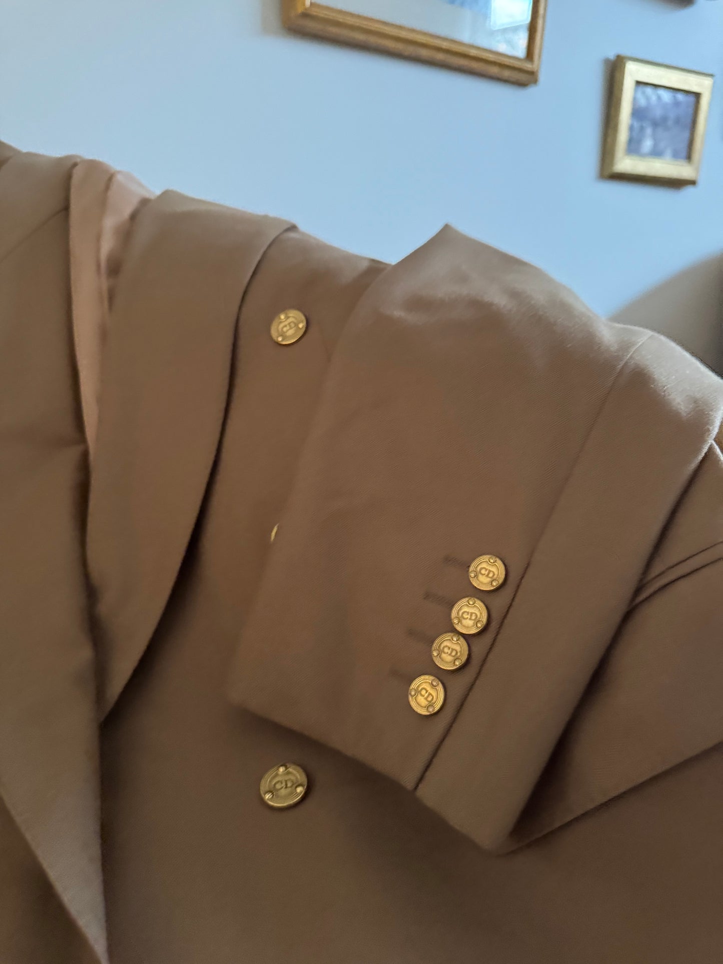 Vintage Dior Wool Blazer - Khaki