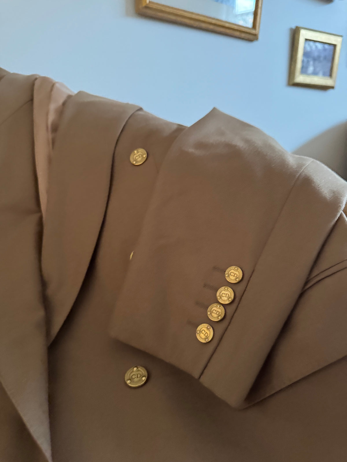 Vintage Dior Wool Blazer - Khaki