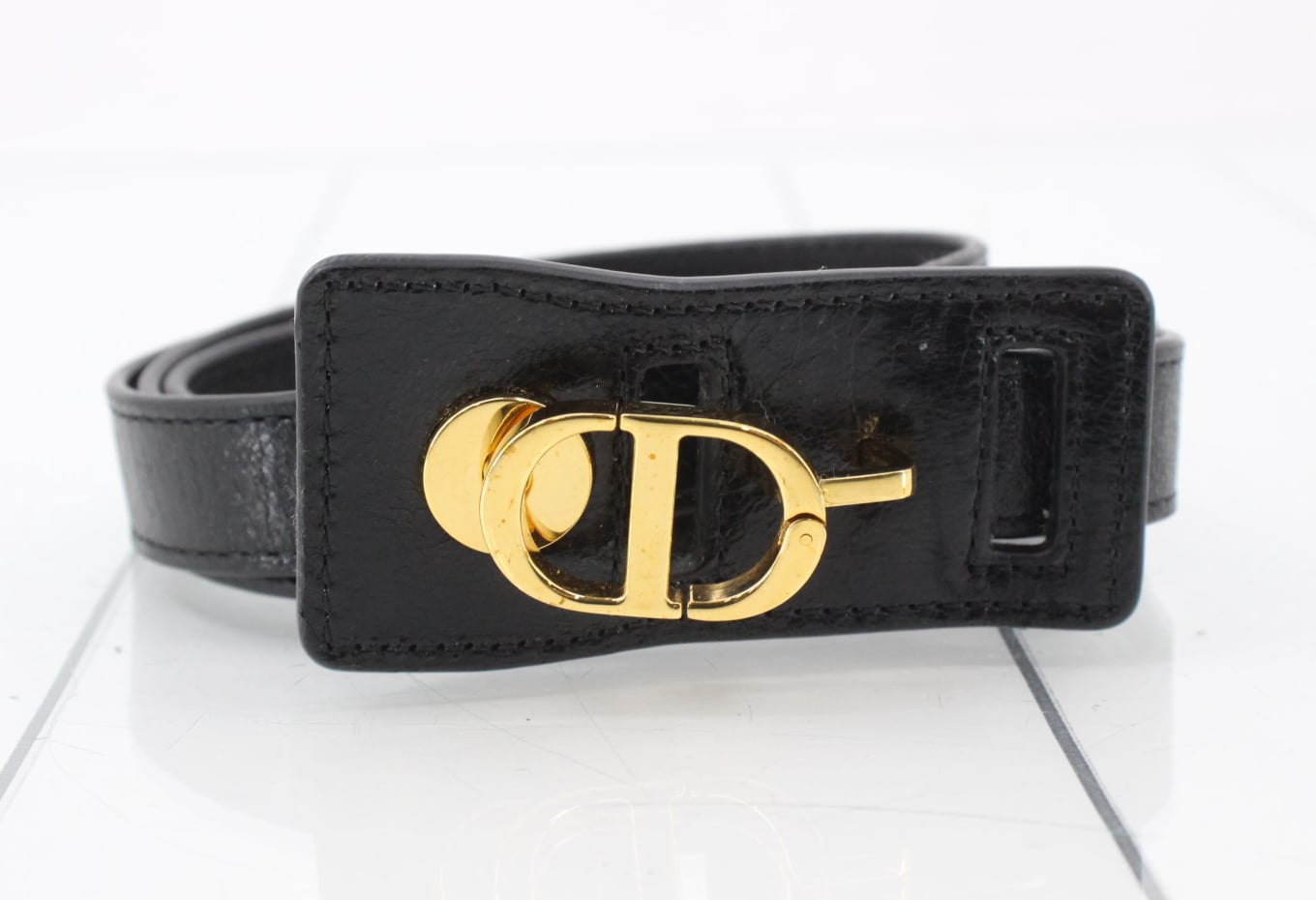 Rare Vintage Christian Dior Leather Belt