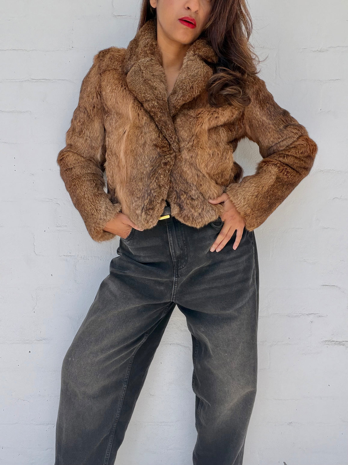 Vintage Rabbit Fur Coat