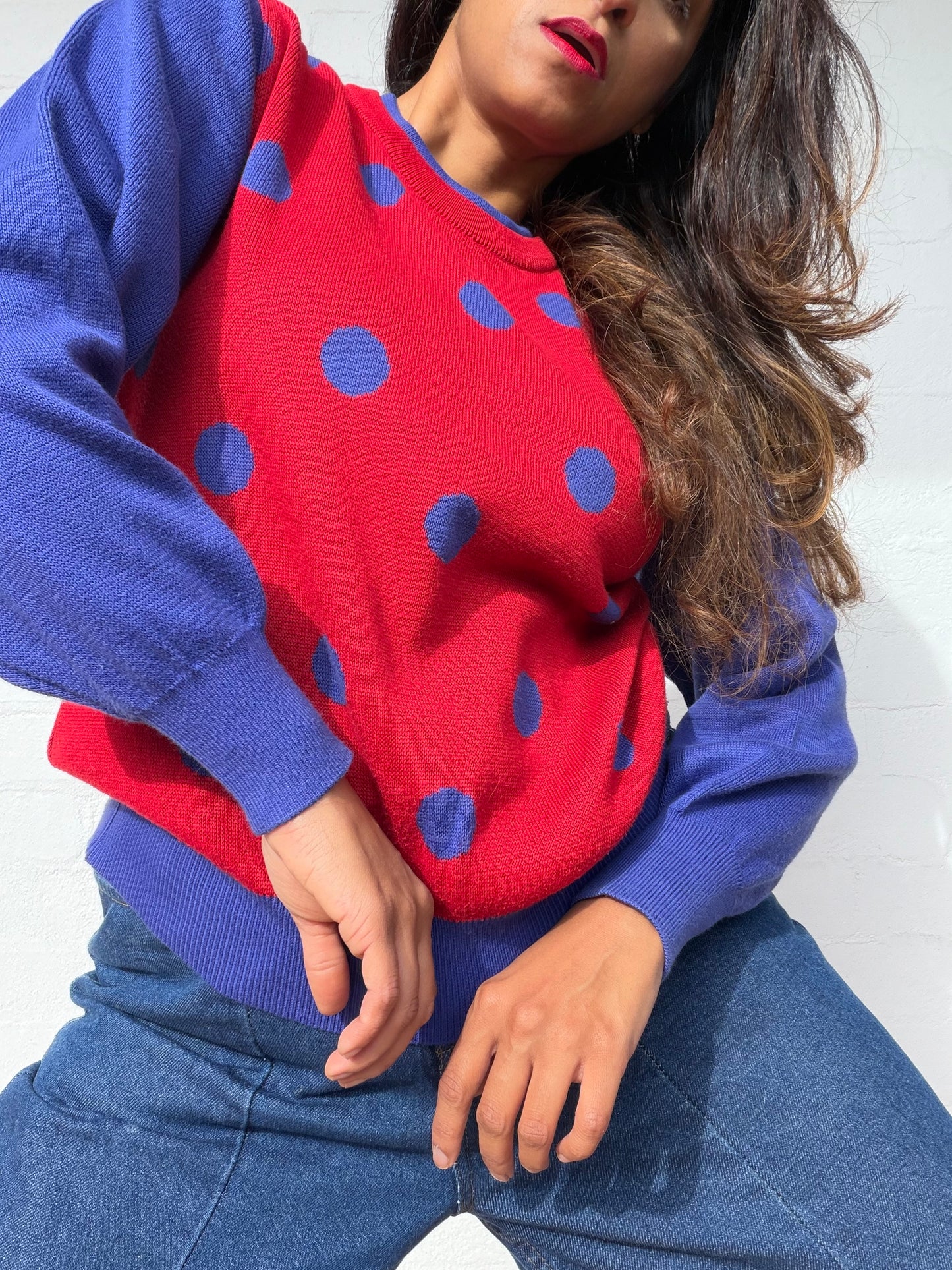 Vintage Christian Dior Polka Dot Jumper