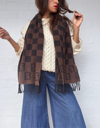Vintage Fendi Wool Scarf - Dark Brown