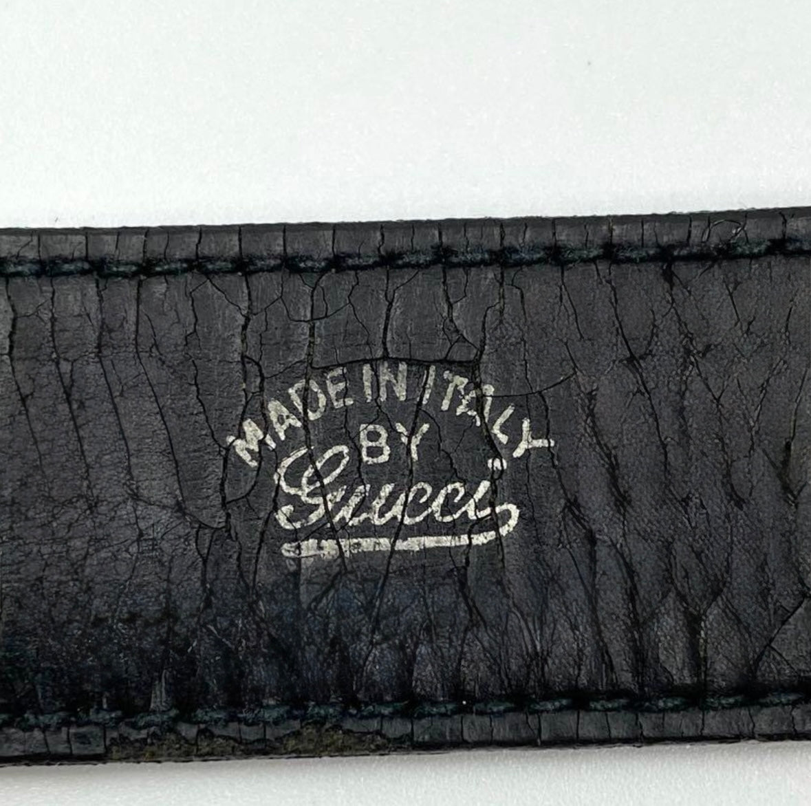 Ultra Rare Vintage Gucci Interlocking G Horsebit Belt