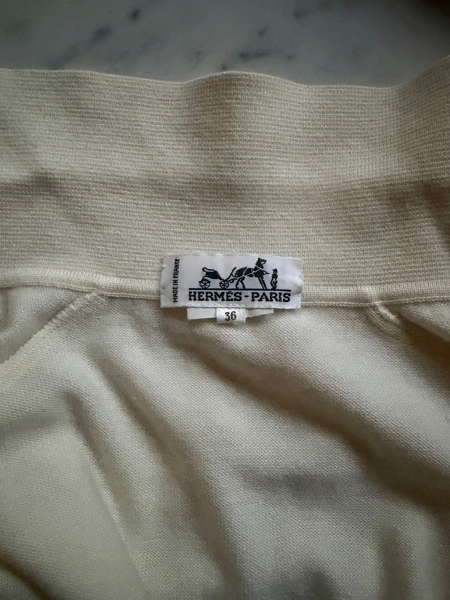 Vintage Hermès Silk & Knit Equestrian Jumper