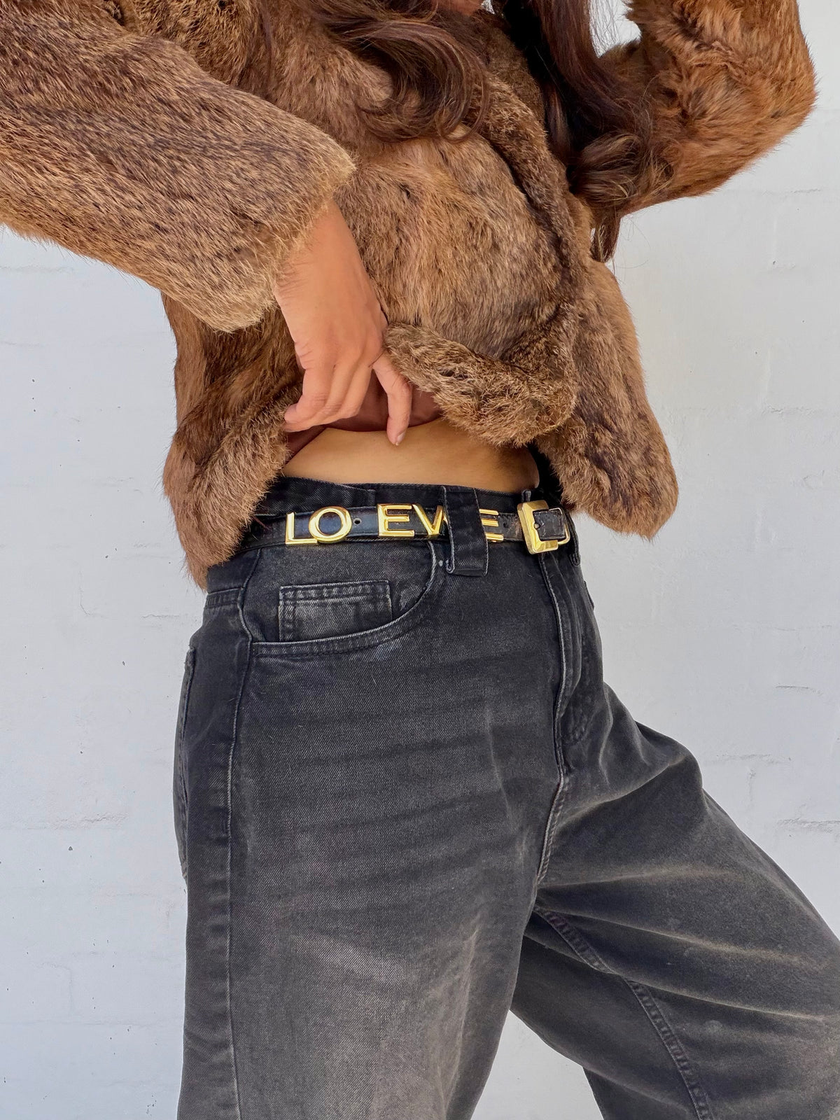 Rare Vintage Loewe Belt - Black